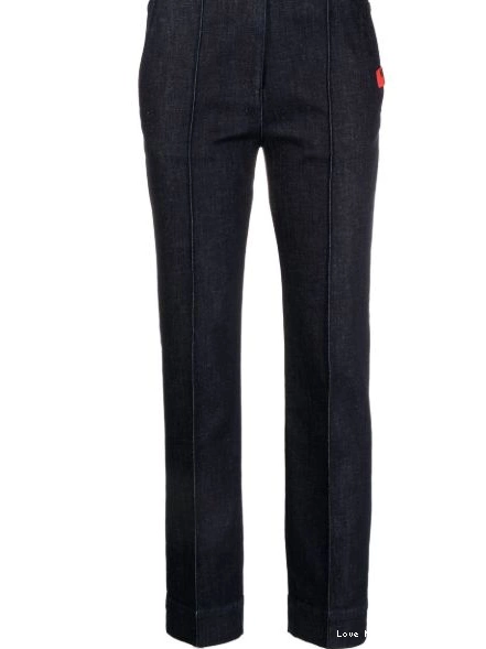 Moschino Love cropped Women logo-patch jeans 0501